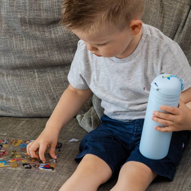 Kinder Thermosflasche Blaue Piraten Isolierte Wasserflaschen