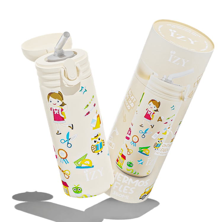 Kinder Thermosflasche Gelb Schule Isolierte Wasserflaschen