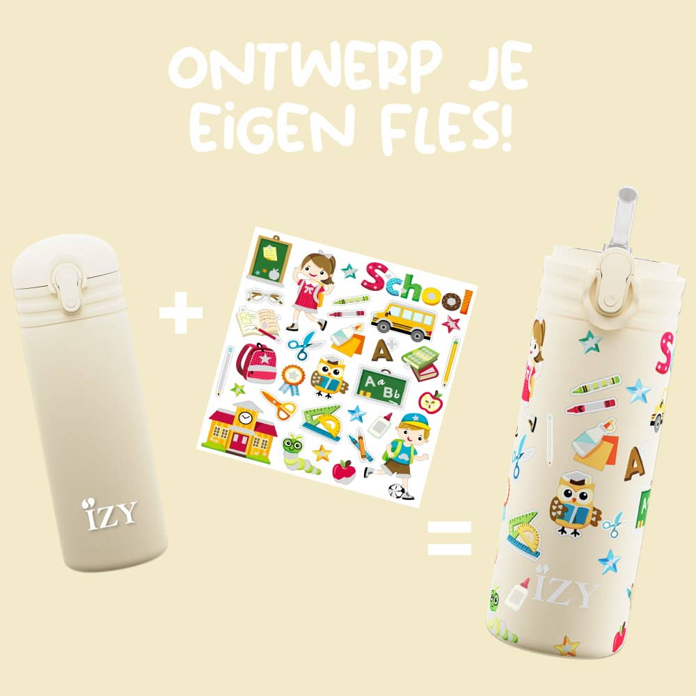 Kinder Thermosflasche Gelb Schule Isolierte Wasserflaschen