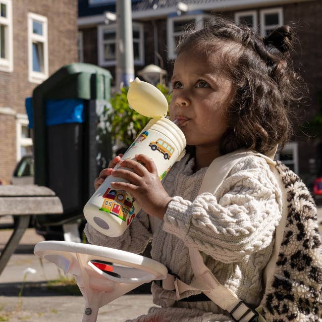 Kinder Thermosflasche Gelb Schule Isolierte Wasserflaschen