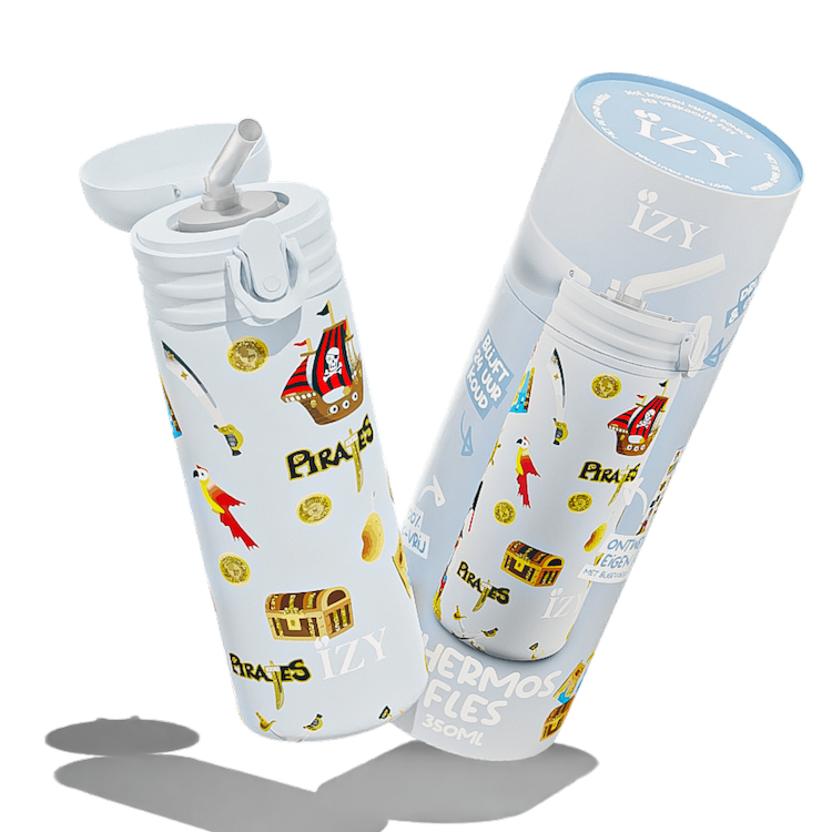 Kinder Thermosflasche Blaue Piraten Isolierte Wasserflaschen