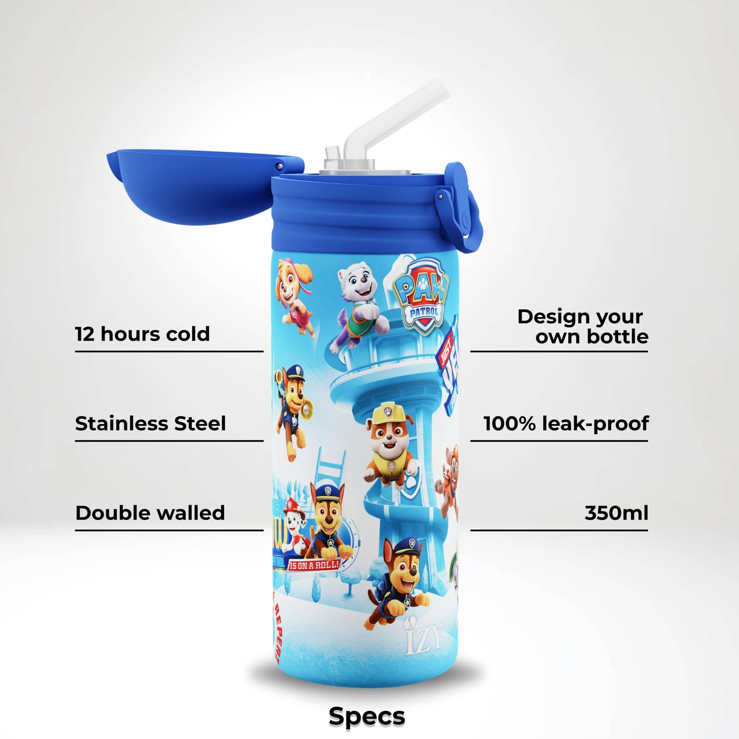 Kinder Thermosflasche Paw Patrol Refresh Blau Isolierte Wasserflasche