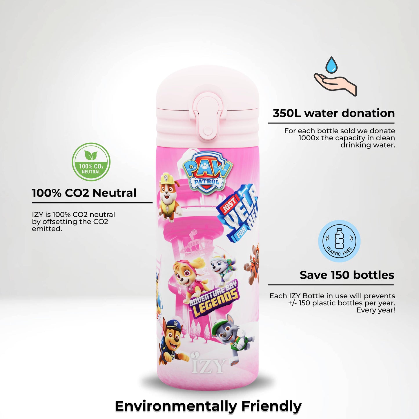 Kinder Thermosflasche Paw Patrol Refresh Pink Isolierte Wasserflasche
