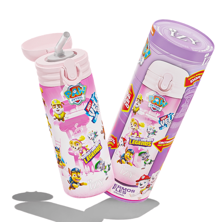 Kinder Thermosflasche Paw Patrol Refresh Pink Isolierte Wasserflasche